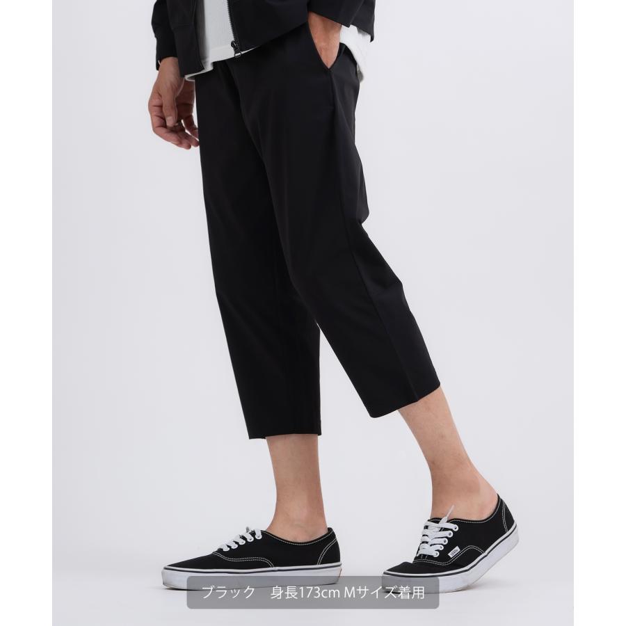 クロップドパンツ メンズ 7分丈 クロップド丈 ジャージ イージーパンツ リラックスパンツ ストレッチ ジョガーパンツ スポーツ 部屋着 ルームウェア ストリート | improves | 04