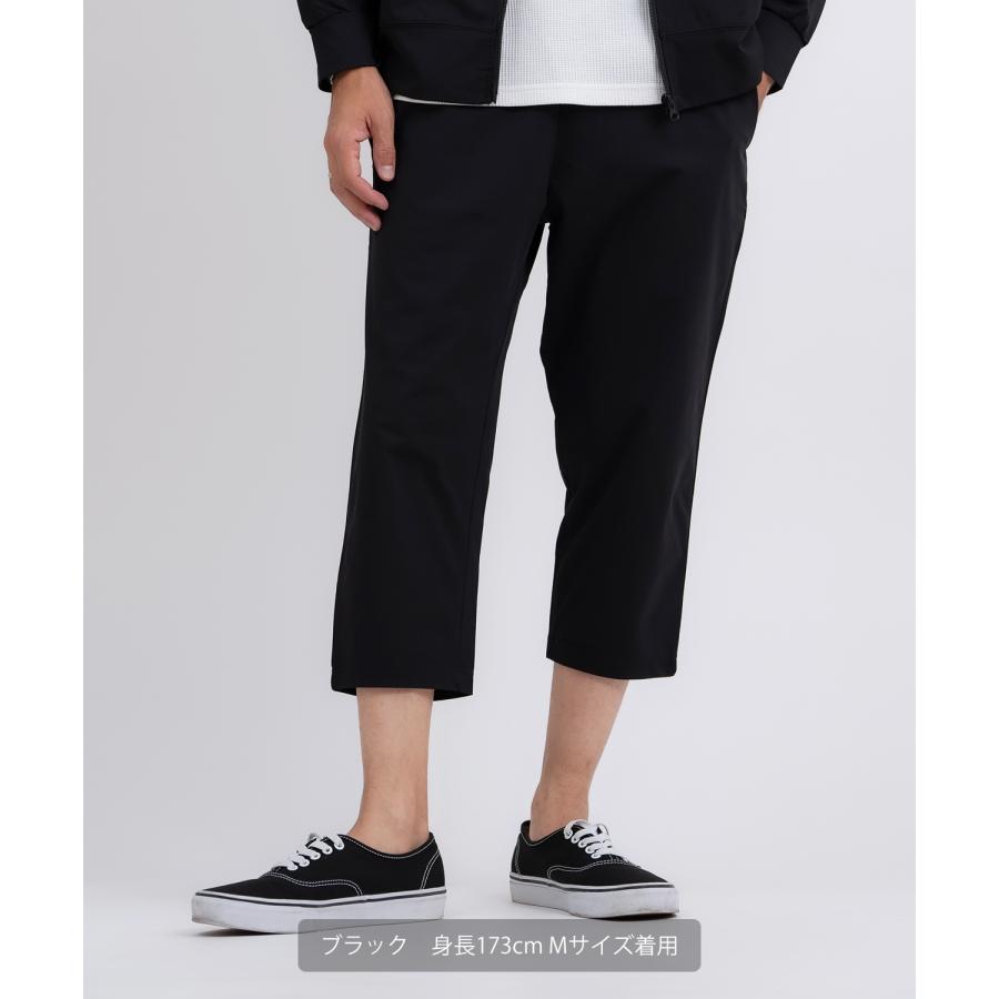 クロップドパンツ メンズ 7分丈 クロップド丈 ジャージ イージーパンツ リラックスパンツ ストレッチ ジョガーパンツ スポーツ 部屋着 ルームウェア ストリート | improves | 05