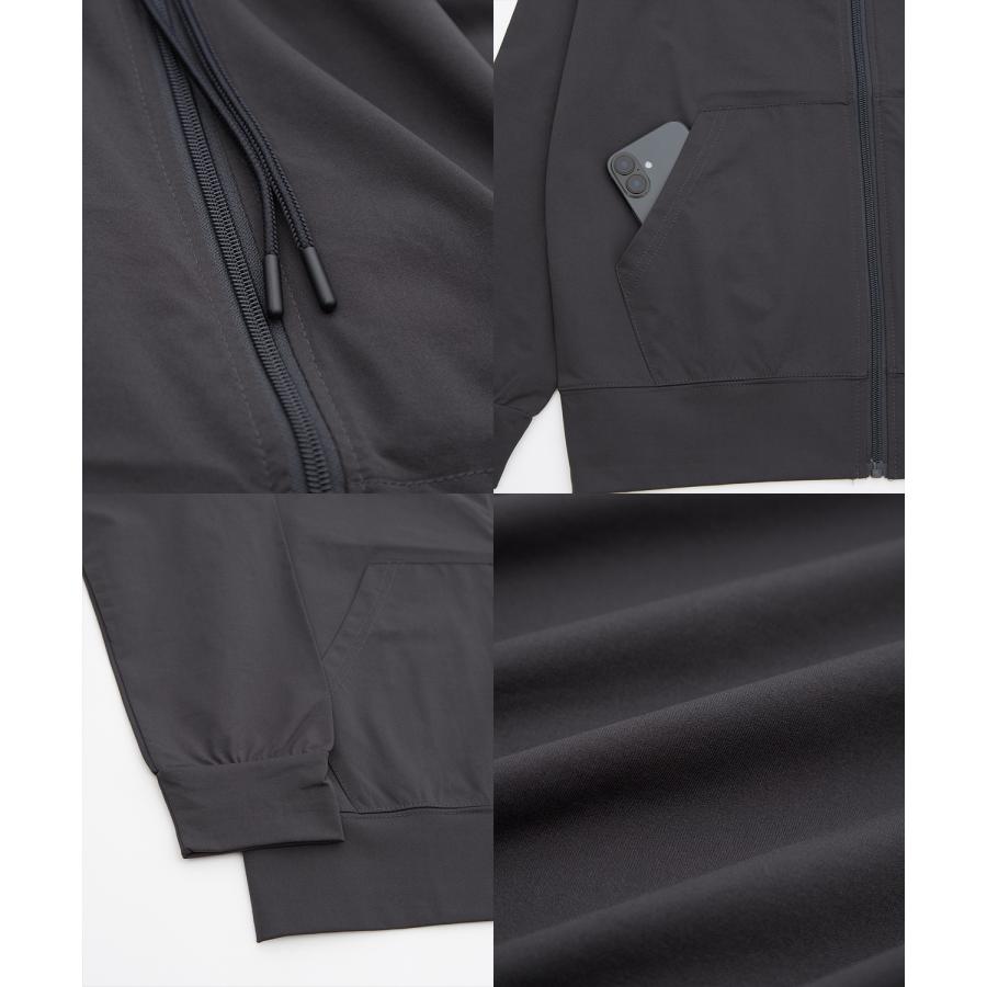 パーカー メンズ ジップアップ 薄手 フーディー フード ストレッチ ジム ワークアウト スポーツMIX 無地 ルームウェア スポーツMIX 韓国ファッション | improves | 19