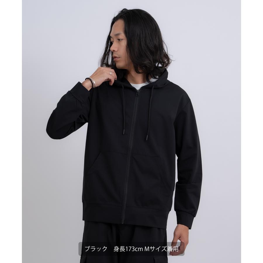 パーカー メンズ ジップアップ 薄手 フーディー フード ストレッチ ジム ワークアウト スポーツMIX 無地 ルームウェア スポーツMIX 韓国ファッション | improves | 04