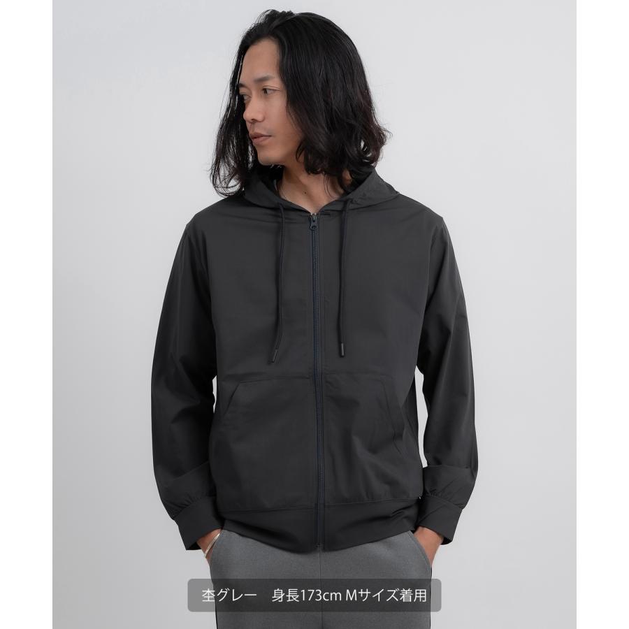 パーカー メンズ ジップアップ 薄手 フーディー フード ストレッチ ジム ワークアウト スポーツMIX 無地 ルームウェア スポーツMIX 韓国ファッション | improves | 08