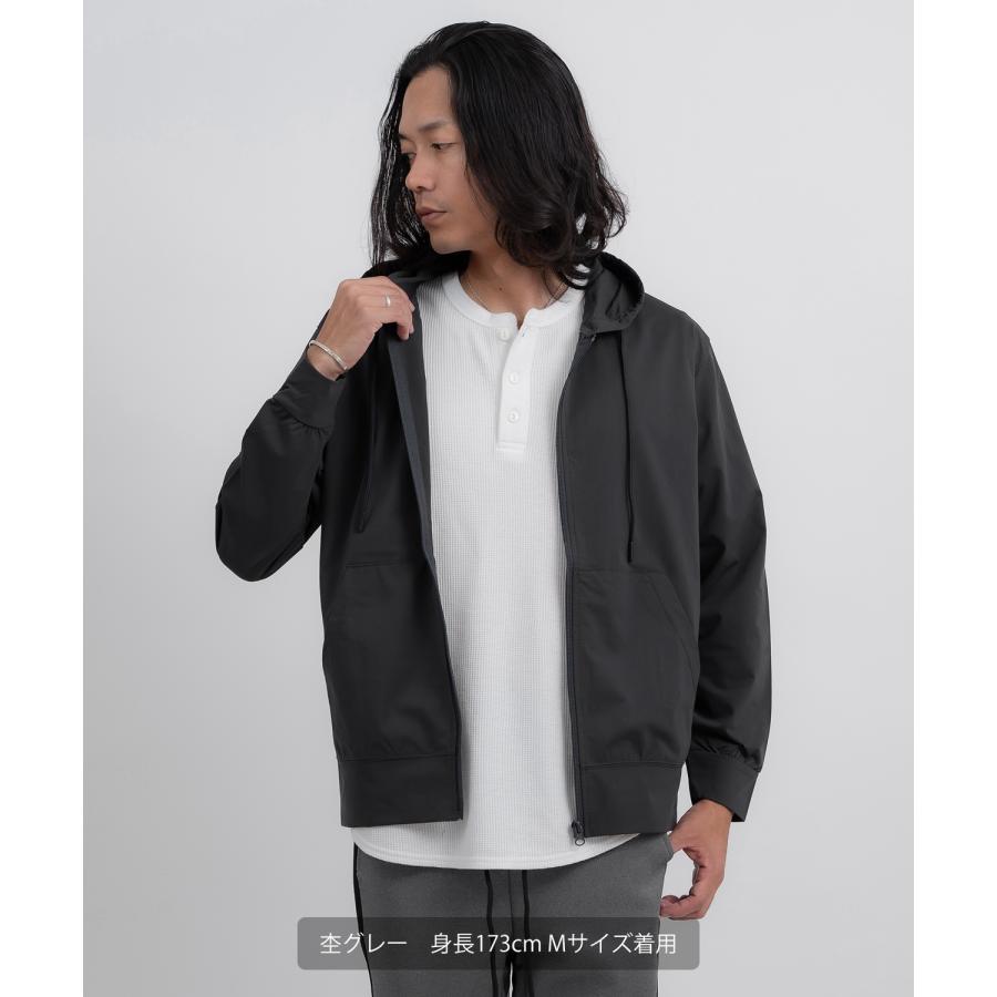 パーカー メンズ ジップアップ 薄手 フーディー フード ストレッチ ジム ワークアウト スポーツMIX 無地 ルームウェア スポーツMIX 韓国ファッション | improves | 09