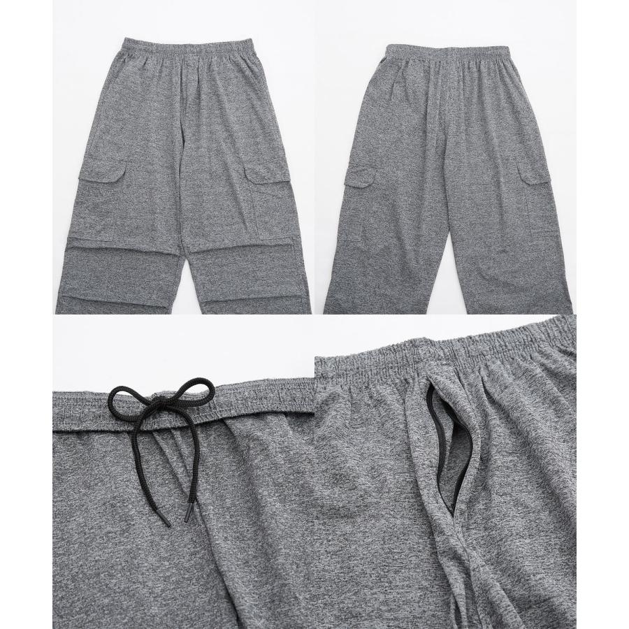 カーゴパンツ メンズ レディース ボトムス ワイド ルーズ イージーパンツ ストレッチ 天竺 ジョガーパンツ ゆったり ストリート 古着MIX 韓国ファッション | improves | 19