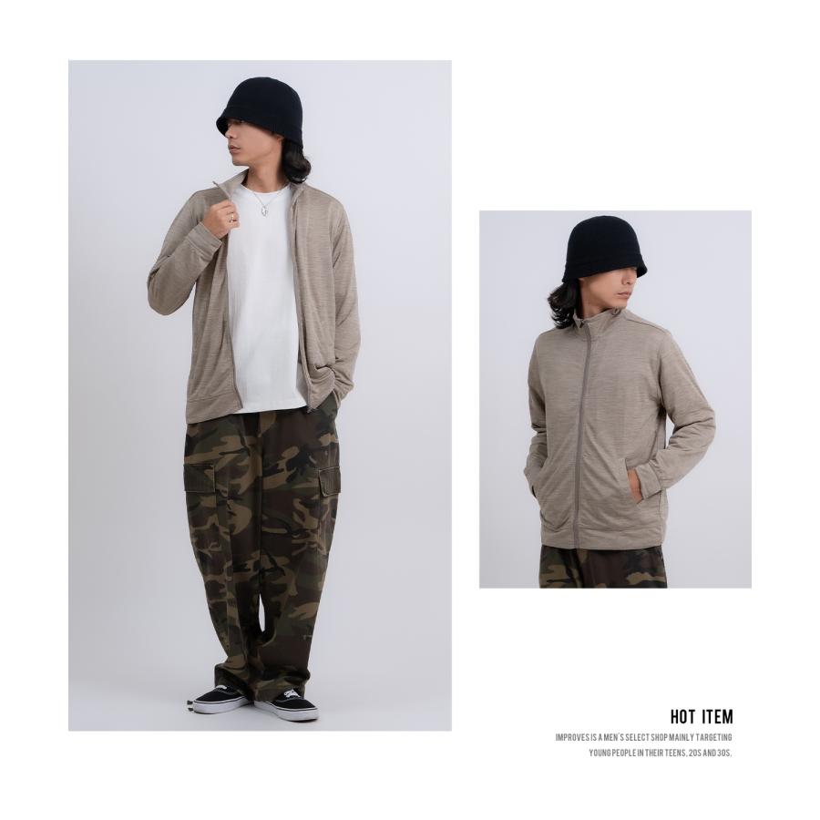 トラックジャケット ジャージ メンズ ブルゾン ジップアップ ストレッチ アウター スポーツ トレーニング ルームウェア ストリート カジュアル 韓国ファッション | improves | 12