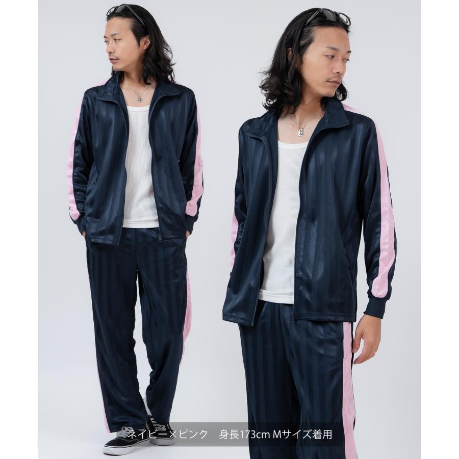 ジャージ メンズ レディース セットアップ シャドーストライプ トラックジャケット トラックパンツ サイドライン 上下 2点セット スポーツ ストリート Y2K 韓国 | improves | 15