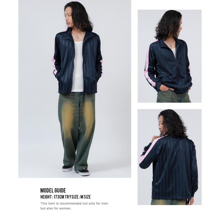 ジャージ メンズ レディース セットアップ シャドーストライプ トラックジャケット トラックパンツ サイドライン 上下 2点セット スポーツ ストリート Y2K 韓国 | improves | 16