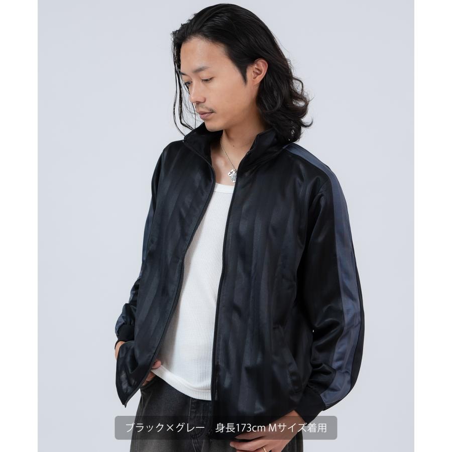 ジャージ メンズ レディース セットアップ シャドーストライプ トラックジャケット トラックパンツ サイドライン 上下 2点セット スポーツ ストリート Y2K 韓国 | improves | 06