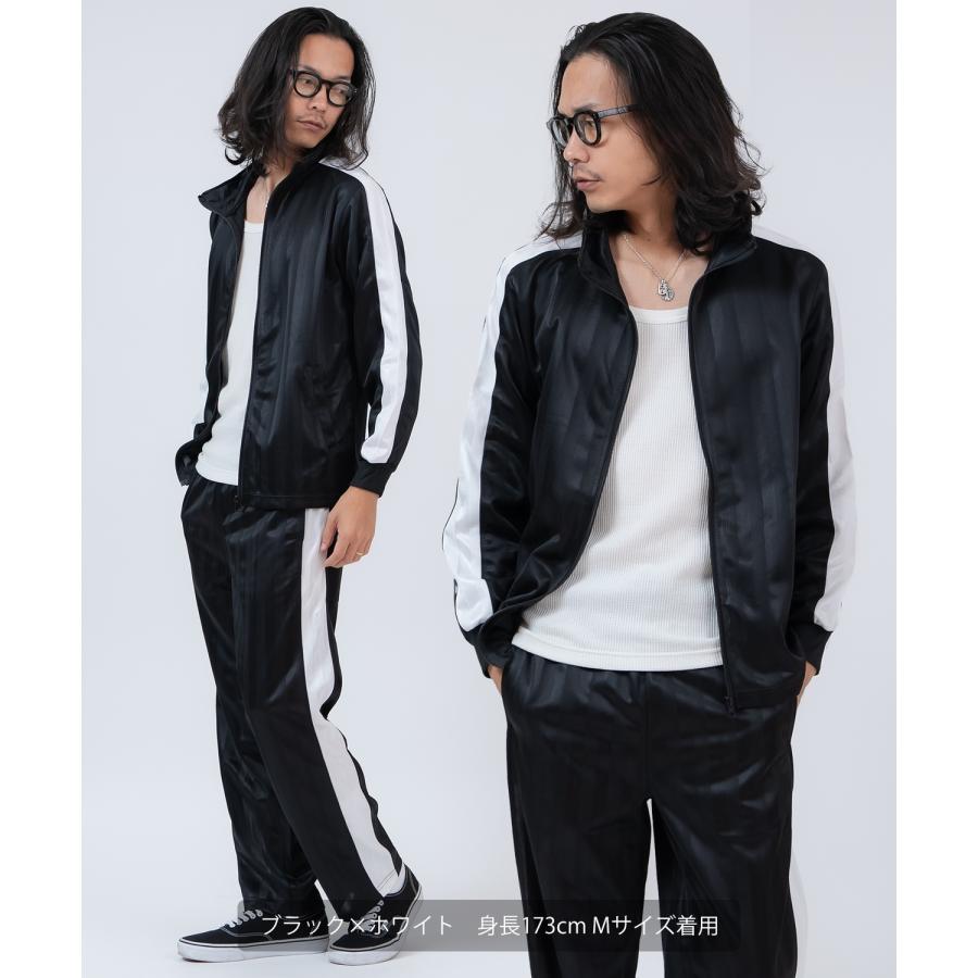 ジャージ メンズ レディース セットアップ シャドーストライプ トラックジャケット トラックパンツ サイドライン 上下 2点セット スポーツ ストリート Y2K 韓国 | improves | 09