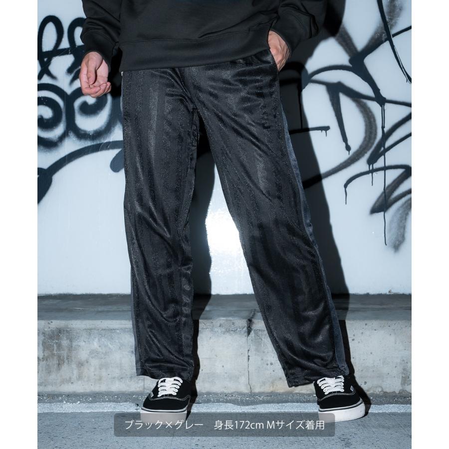 トラックパンツ メンズ ラインパンツ シャカシャカ ジャージ アメカジ カジュアル Y2K ストリート 90s ストリート 韓国ファッション ブラック | improves | 18