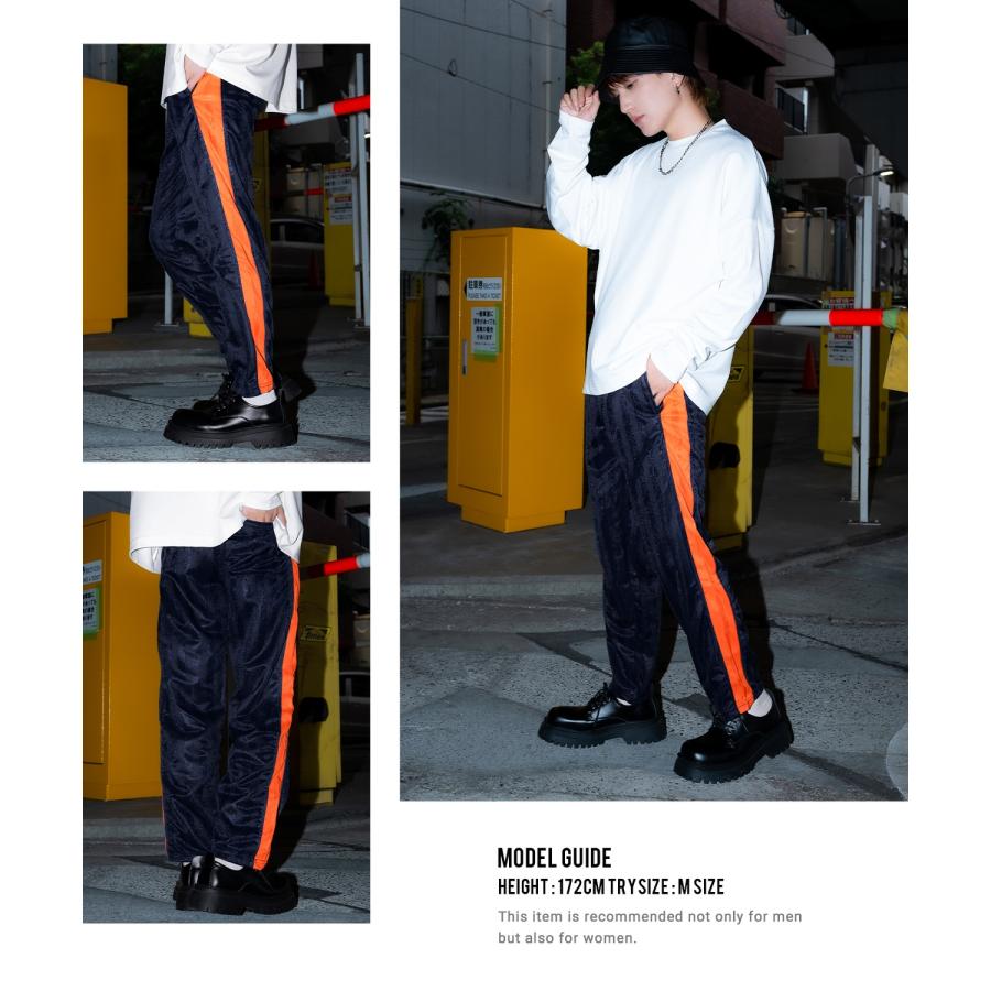 トラックパンツ メンズ ラインパンツ シャカシャカ ジャージ アメカジ カジュアル Y2K ストリート 90s ストリート 韓国ファッション ブラック | improves | 07