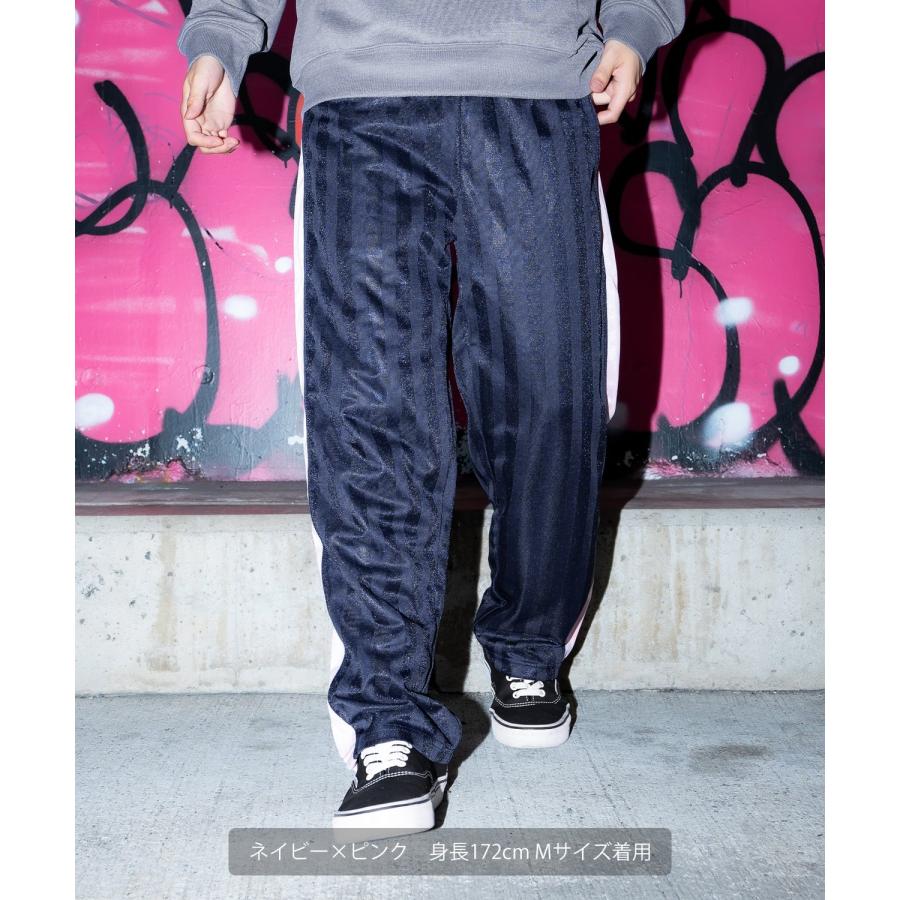 トラックパンツ メンズ ラインパンツ シャカシャカ ジャージ アメカジ カジュアル Y2K ストリート 90s ストリート 韓国ファッション ブラック | improves | 12