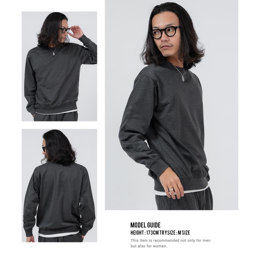 セットアップ メンズ レディース ライトスウェット ミニ裏毛 ビッグシルエット トレーナー ジョガーパンツ 無地 カジュアル ルームウェア | improves | 09