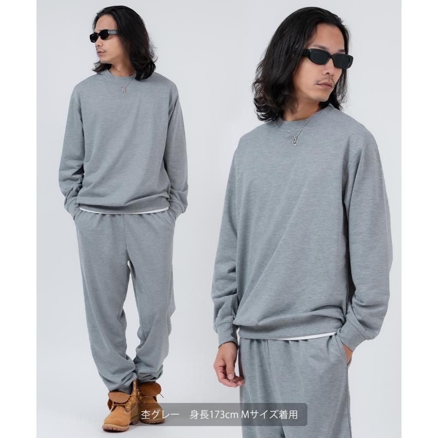 セットアップ メンズ レディース ライトスウェット ミニ裏毛 ビッグシルエット トレーナー ジョガーパンツ 無地 カジュアル ルームウェア | improves | 11
