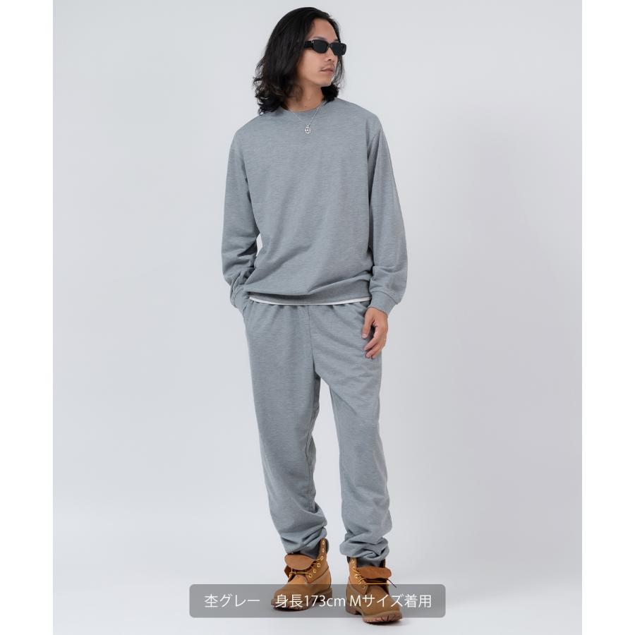 セットアップ メンズ レディース ライトスウェット ミニ裏毛 ビッグシルエット トレーナー ジョガーパンツ 無地 カジュアル ルームウェア | improves | 12