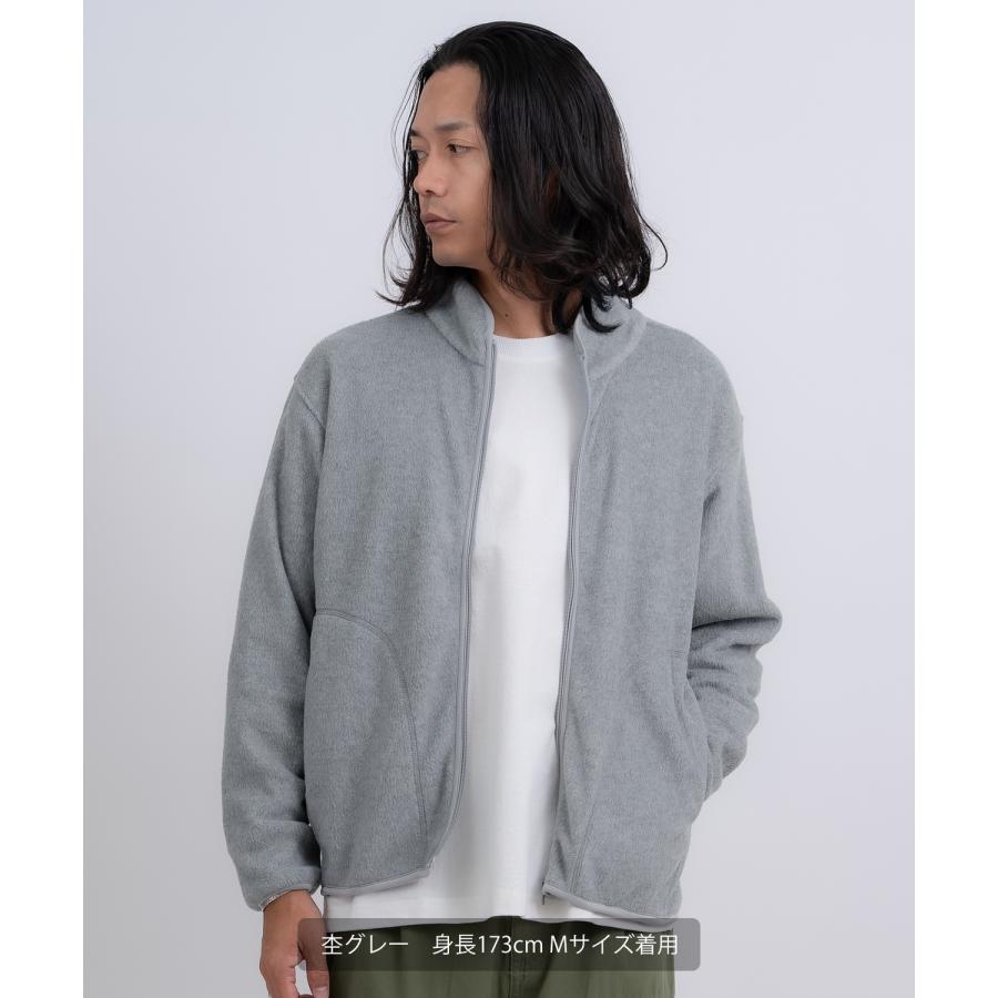 ブルゾン メンズ スタンドカラー フリースジャケット アメカジ カジュアル Y2K ストリート 90s ストリート 韓国ファッション ブラック グレー | improves | 14