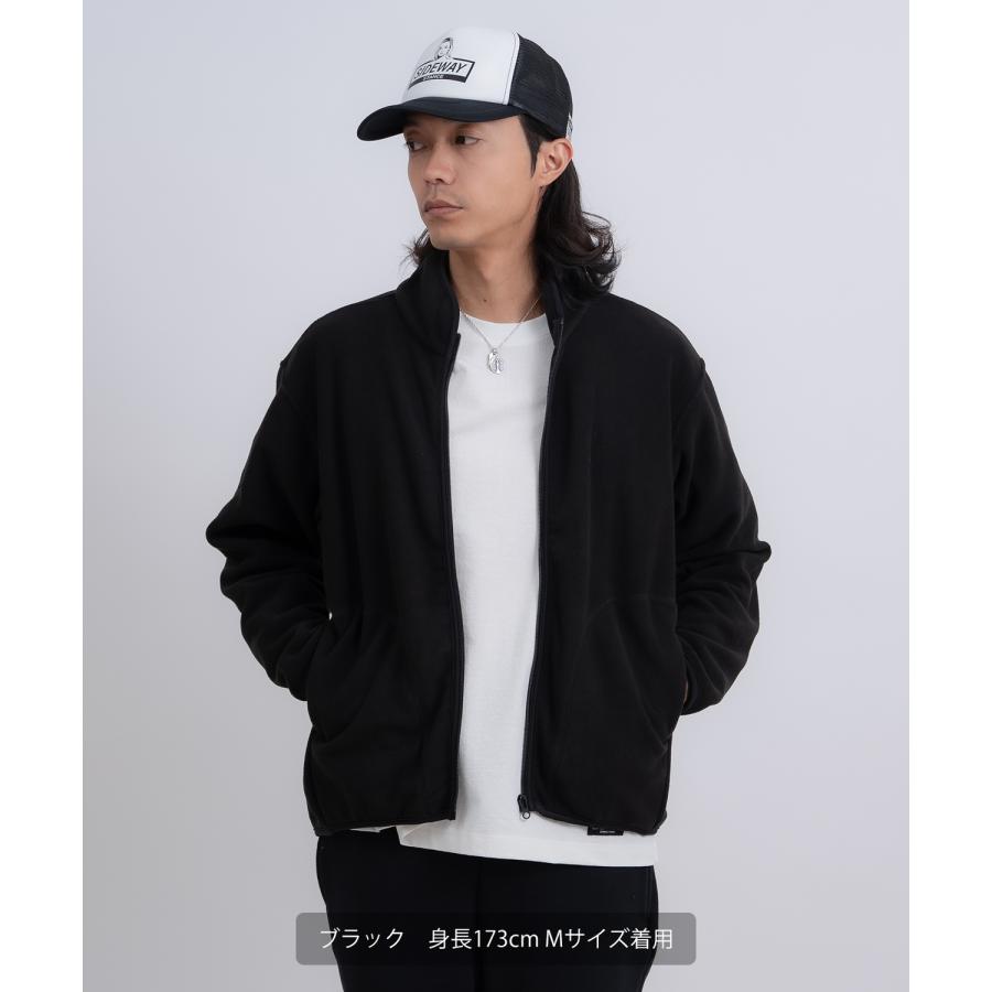 ブルゾン メンズ スタンドカラー フリースジャケット アメカジ カジュアル Y2K ストリート 90s ストリート 韓国ファッション ブラック グレー | improves | 05