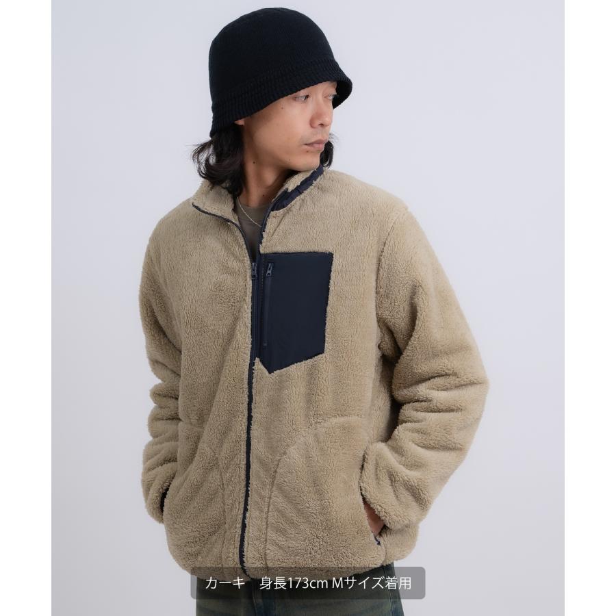 ブルゾン メンズ スタンドカラー ボアジャケット アメカジ カジュアル Y2K ストリート 90s ストリート 韓国ファッション ブラック ネイビー カーキ | improves | 13