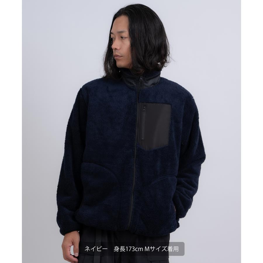 ブルゾン メンズ スタンドカラー ボアジャケット アメカジ カジュアル Y2K ストリート 90s ストリート 韓国ファッション ブラック ネイビー カーキ | improves | 09