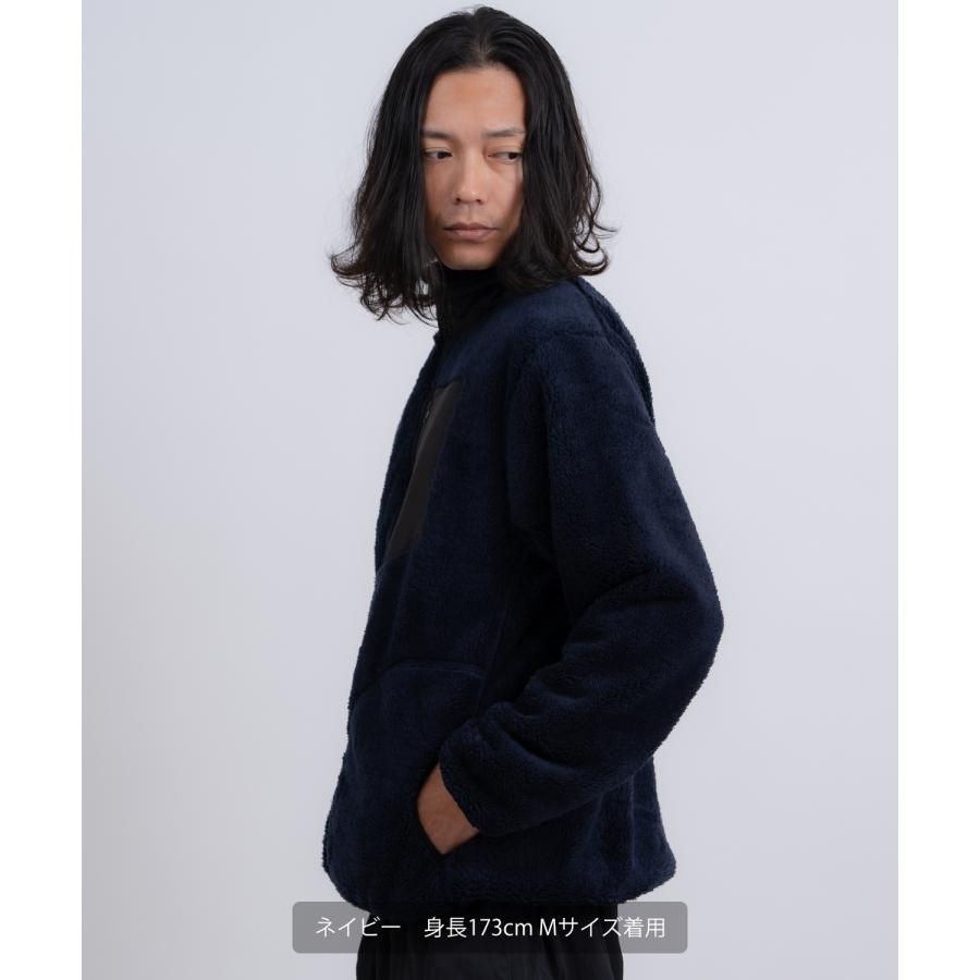 ブルゾン メンズ スタンドカラー ボアジャケット アメカジ カジュアル Y2K ストリート 90s ストリート 韓国ファッション ブラック ネイビー カーキ | improves | 10