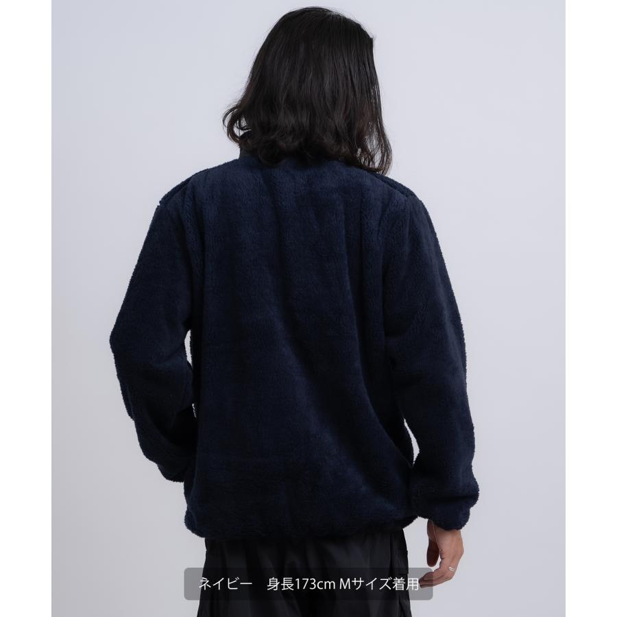 ブルゾン メンズ スタンドカラー ボアジャケット アメカジ カジュアル Y2K ストリート 90s ストリート 韓国ファッション ブラック ネイビー カーキ | improves | 11