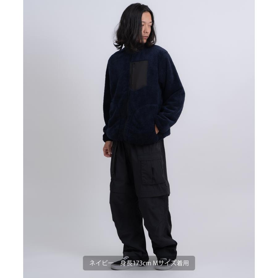 ブルゾン メンズ スタンドカラー ボアジャケット アメカジ カジュアル Y2K ストリート 90s ストリート 韓国ファッション ブラック ネイビー カーキ | improves | 12