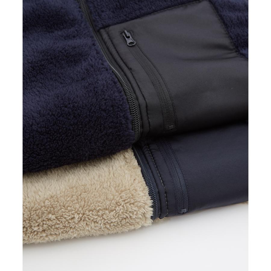 ベスト メンズ スタンドカラー ボアベスト アメカジ カジュアル Y2K ストリート 90s ストリート 韓国ファッション ネイビー カーキ | improves | 12