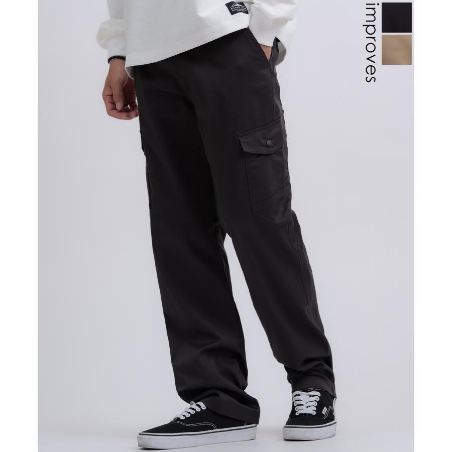 カーゴパンツ メンズ レディース チノパン ルーズシルエット ストレッチ イージー仕様 ウエストゴム ストリート スケーター アメカジ 古着MIX 韓国ファッション | improves