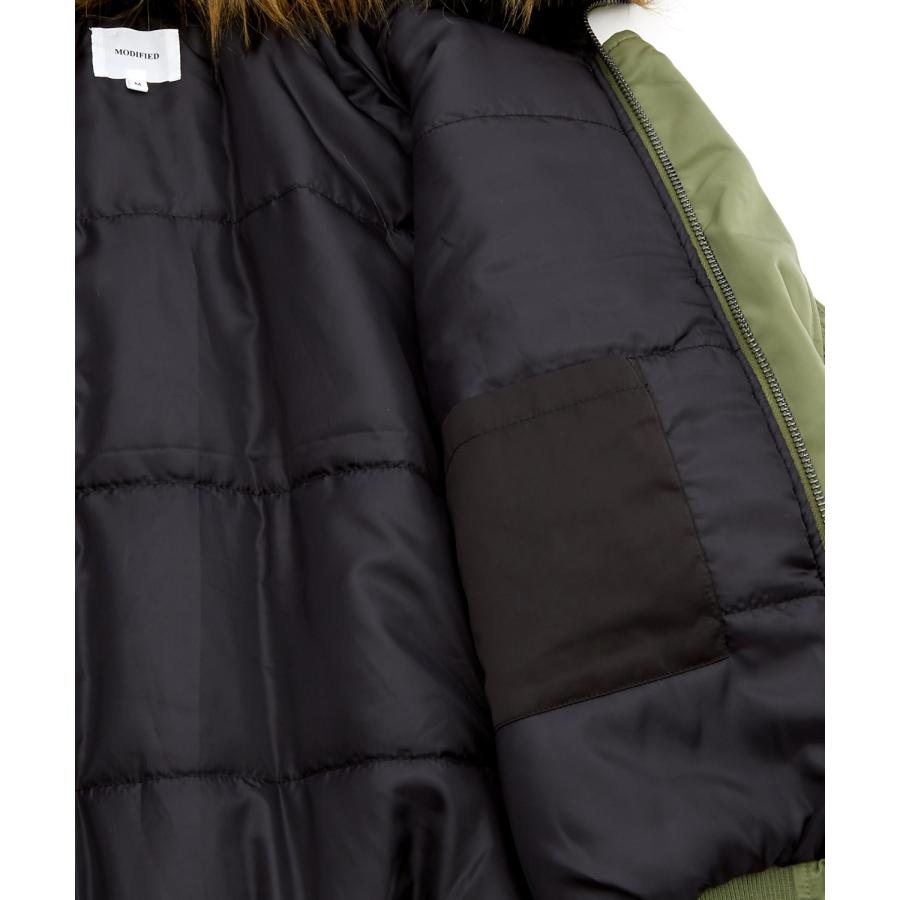 ミリタリージャケット メンズ N-2B ミリタリーコート ファージャケット ショートコート 大きめ アメカジ カジュアル ワーク スケーター ストリート 古着MIX 韓国 | improves | 17