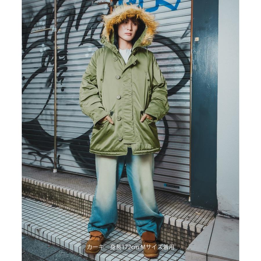 ミリタリージャケット メンズ N-3B ミリタリーコート ファージャケット ショートコート 大きめ アメカジ カジュアル ワーク スケーター ストリート 古着MIX 韓国 | improves | 12