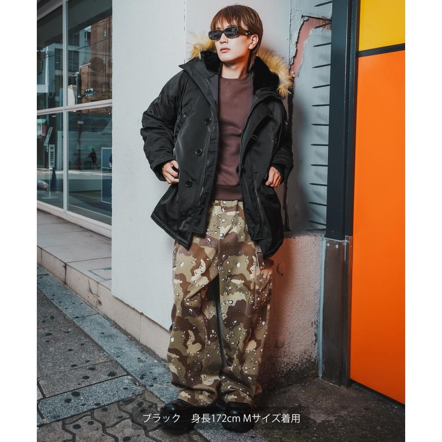 ミリタリージャケット メンズ N-3B ミリタリーコート ファージャケット ショートコート 大きめ アメカジ カジュアル ワーク スケーター ストリート 古着MIX 韓国 | improves | 07