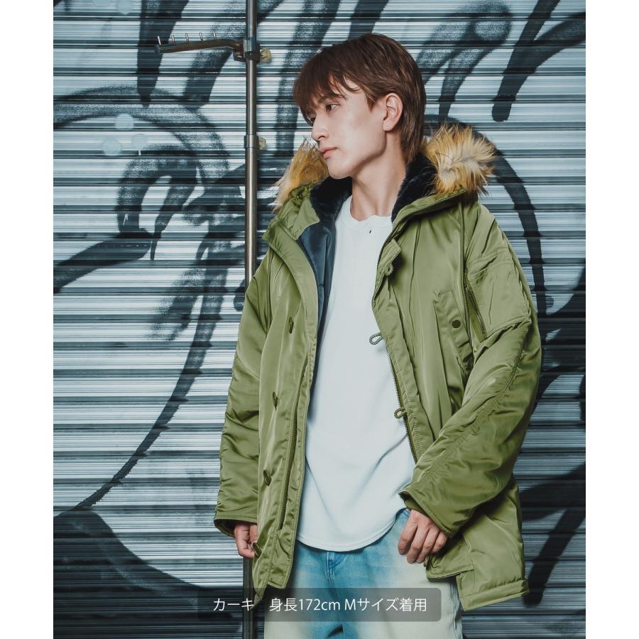 ミリタリージャケット メンズ N-3B ミリタリーコート ファージャケット ショートコート 大きめ アメカジ カジュアル ワーク スケーター ストリート 古着MIX 韓国 | improves | 08