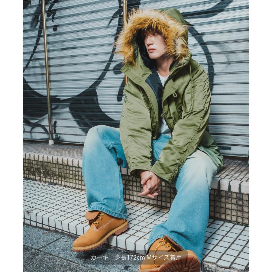ミリタリージャケット メンズ N-3B ミリタリーコート ファージャケット ショートコート 大きめ アメカジ カジュアル ワーク スケーター ストリート 古着MIX 韓国 | improves | 11