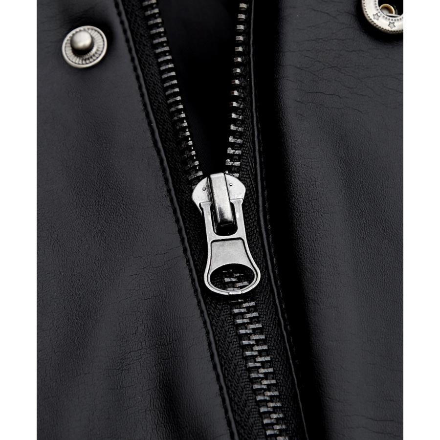 ミリタリージャケット メンズ A-2 ブルゾン フェイクレザー PUレザージャケット 大きめ アメカジ カジュアル ワーク スケーター ストリート 90s 古着MIX 韓国 | improves | 07