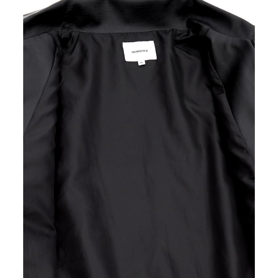 ミリタリージャケット メンズ A-2 ブルゾン フェイクレザー PUレザージャケット 大きめ アメカジ カジュアル ワーク スケーター ストリート 90s 古着MIX 韓国 | improves | 08