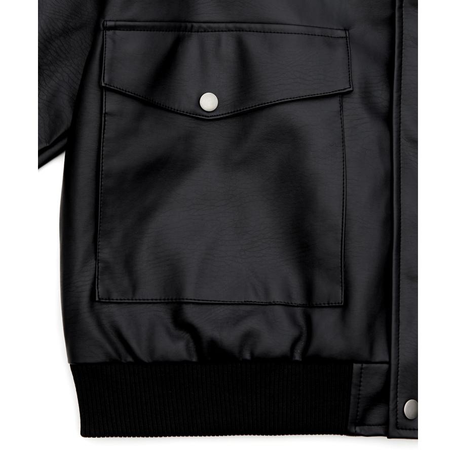 ミリタリージャケット メンズ A-2 ブルゾン フェイクレザー PUレザージャケット 大きめ アメカジ カジュアル ワーク スケーター ストリート 90s 古着MIX 韓国 | improves | 10