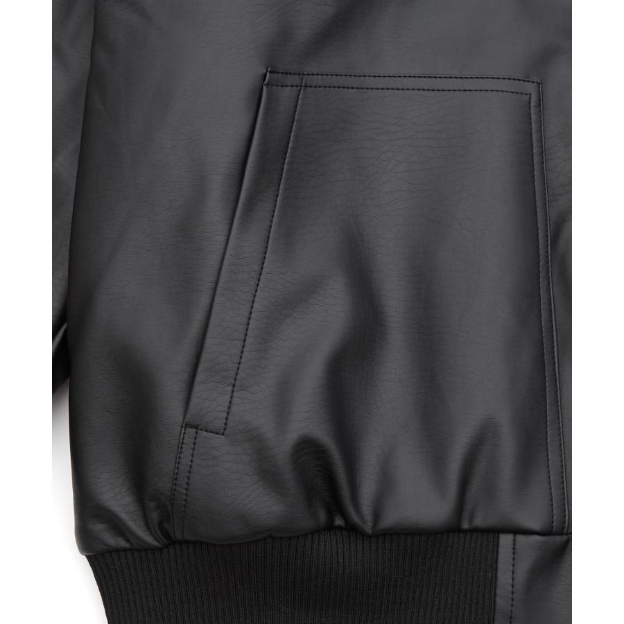 パーカー メンズ フェイクレザー PUレザー フードブルゾン フーディー 大きめ アメカジ カジュアル ワーク スケーター ストリート 90s 古着MIX 韓国ファッション | improves | 10