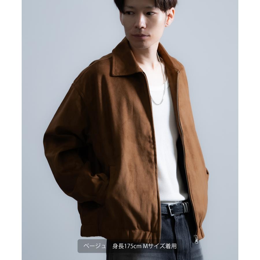 ジャケット メンズ フェイクスエード スイングトップ ブルゾン シンプル アメカジ カジュアル ワーク スストリート 古着MIX 韓国ファッション | improves | 06