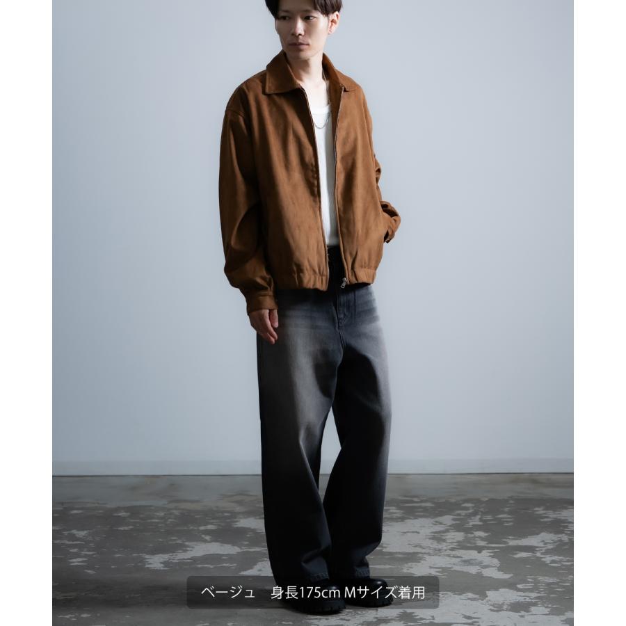 ジャケット メンズ フェイクスエード スイングトップ ブルゾン シンプル アメカジ カジュアル ワーク スストリート 古着MIX 韓国ファッション | improves | 09