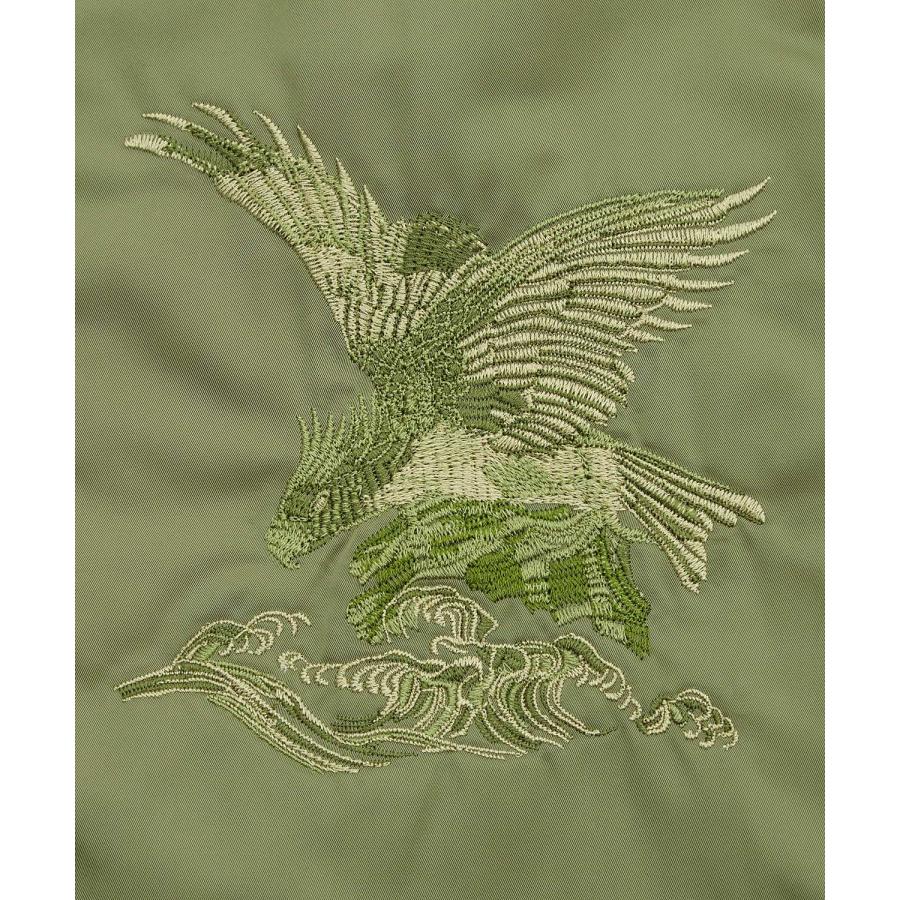 スカジャン メンズ MA-1 刺しゅう ブルゾン ミリタリージャケット 大きめ アメカジ カジュアル ワーク スケーター ストリート 90s 古着MIX 韓国 ブラック カーキ | improves | 18