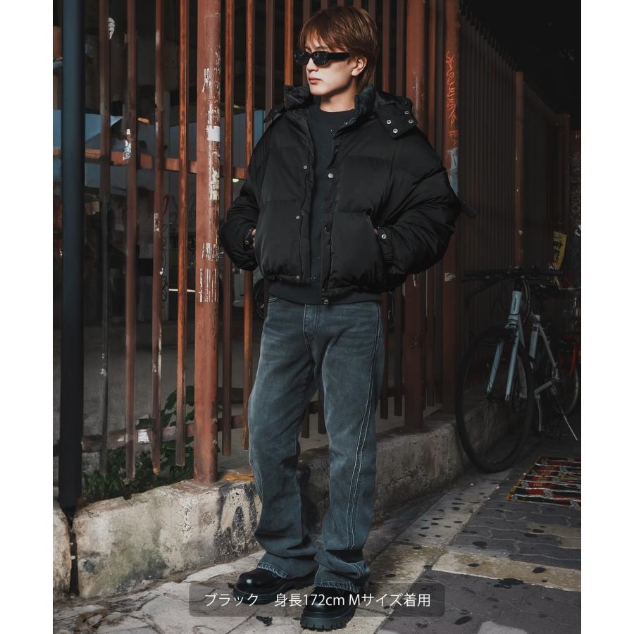ダウンジャケット メンズ 中綿 ペディン ショート丈 ブルゾン アウター 防寒 大きめ アメカジ カジュアル ワーク スケーター ストリート 90s 古着MIX 韓国 | improves | 09