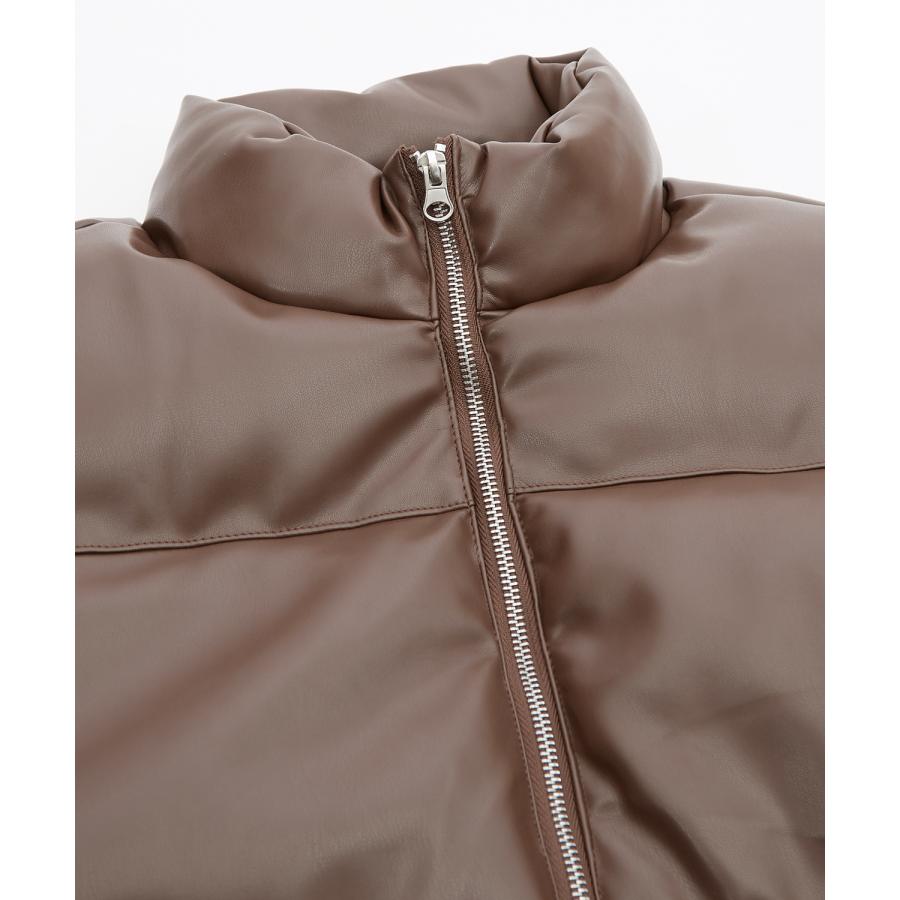 フェイクレザー 中綿 パデットジャケット メンズ レディース パディング ショート丈 ブルゾン アウター 防寒 オーバーサイズ 韓国 ストリート 古着MIX | improves | 15