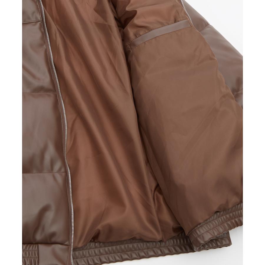 フェイクレザー 中綿 パデットジャケット メンズ レディース パディング ショート丈 ブルゾン アウター 防寒 オーバーサイズ 韓国 ストリート 古着MIX | improves | 18