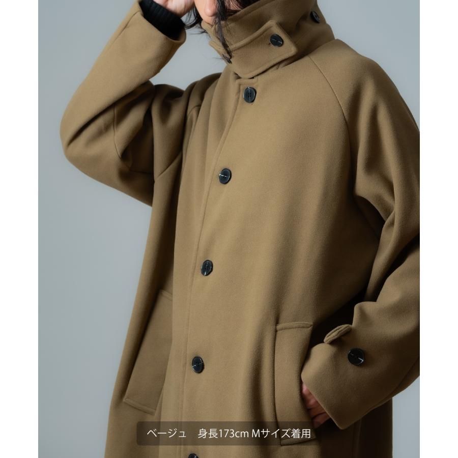 コート メンズ ウールライク ステンカラーコート ロングコート 大きめ モード きれいめ クラシカル カジュアル シンプル オーセンティック 古着MIX 韓国 | improves | 14