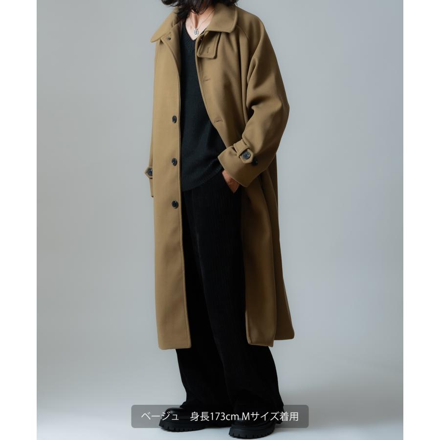 コート メンズ ウールライク ステンカラーコート ロングコート 大きめ モード きれいめ クラシカル カジュアル シンプル オーセンティック 古着MIX 韓国 | improves | 15