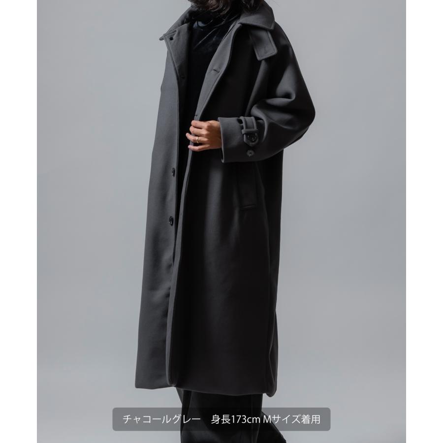 コート メンズ ウールライク ステンカラーコート ロングコート 大きめ モード きれいめ クラシカル カジュアル シンプル オーセンティック 古着MIX 韓国 | improves | 17