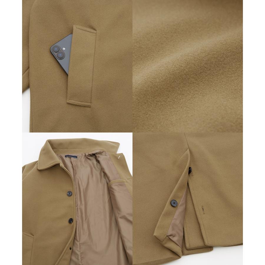 コート メンズ ウールライク ステンカラーコート ロングコート 大きめ モード きれいめ クラシカル カジュアル シンプル オーセンティック 古着MIX 韓国 | improves | 22