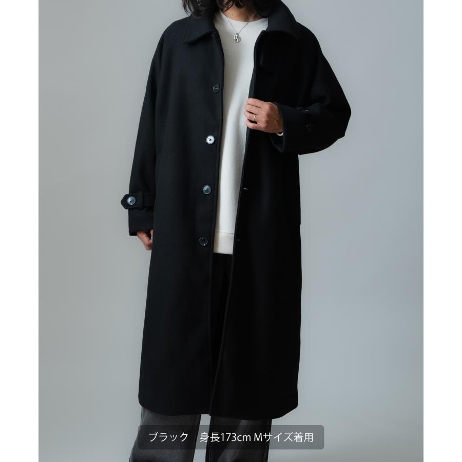 コート メンズ ウールライク ステンカラーコート ロングコート 大きめ モード きれいめ クラシカル カジュアル シンプル オーセンティック 古着MIX 韓国 | improves | 04