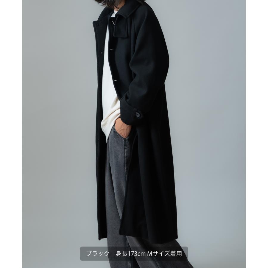コート メンズ ウールライク ステンカラーコート ロングコート 大きめ モード きれいめ クラシカル カジュアル シンプル オーセンティック 古着MIX 韓国 | improves | 05