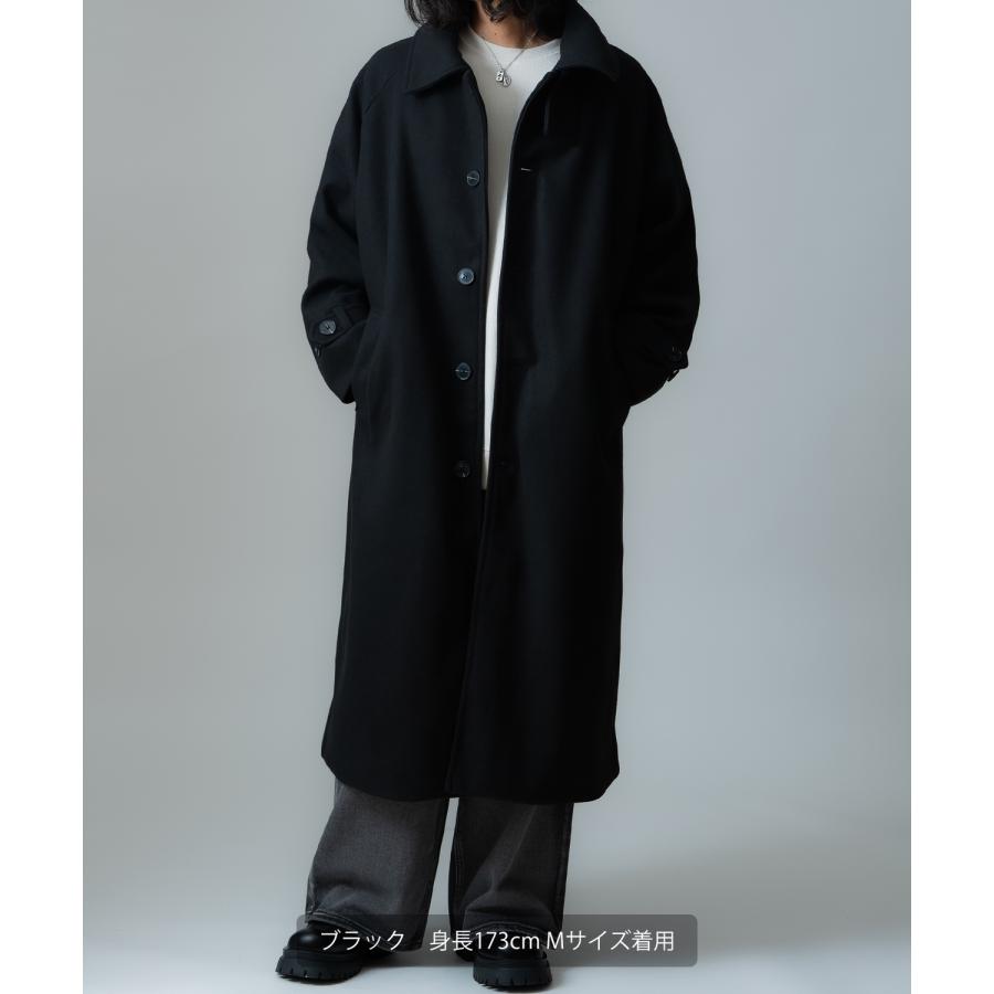 コート メンズ ウールライク ステンカラーコート ロングコート 大きめ モード きれいめ クラシカル カジュアル シンプル オーセンティック 古着MIX 韓国 | improves | 08