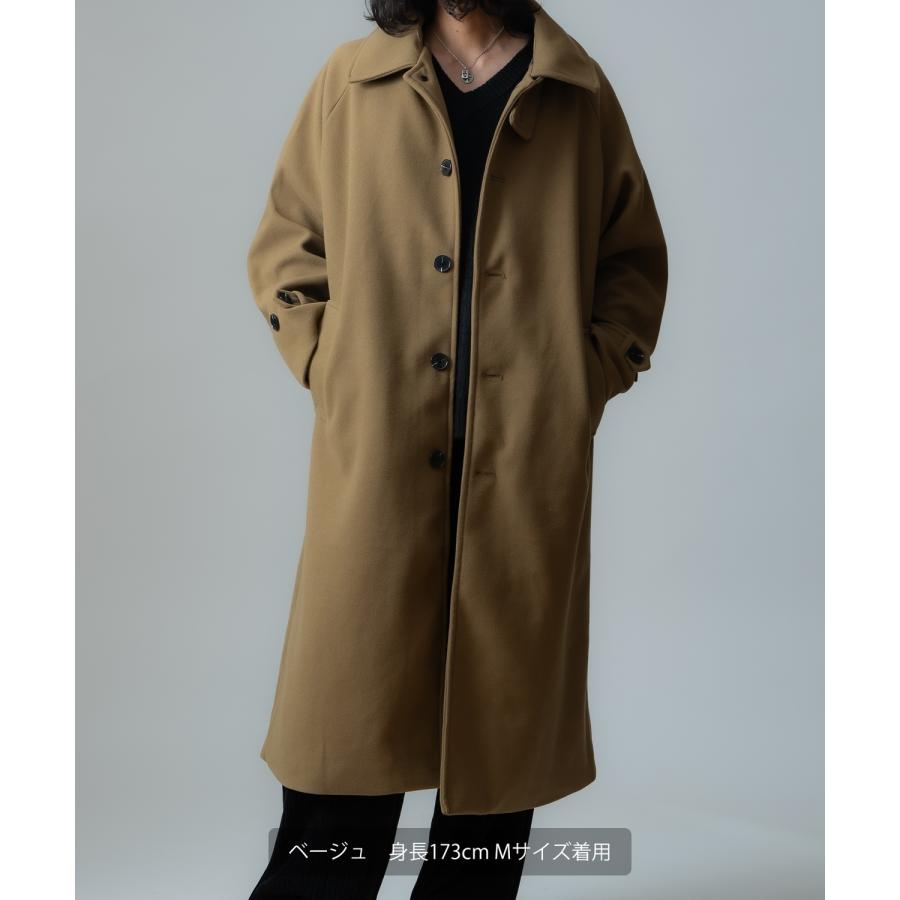 コート メンズ ウールライク ステンカラーコート ロングコート 大きめ モード きれいめ クラシカル カジュアル シンプル オーセンティック 古着MIX 韓国 | improves | 09